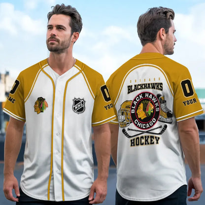 LIMITED EDITION - NEW CUSTOMIZED NHL08 CBH CHICAGO BLACKHAWKS BASEBALL JERSEY