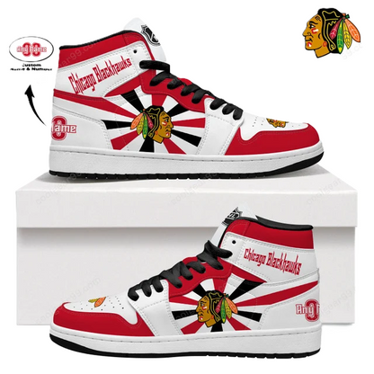 LIMITED EDITION - NEW CUSTOMIZED NHL08 CC BLACKHAWKS AIR JORDAN SNEAKERS