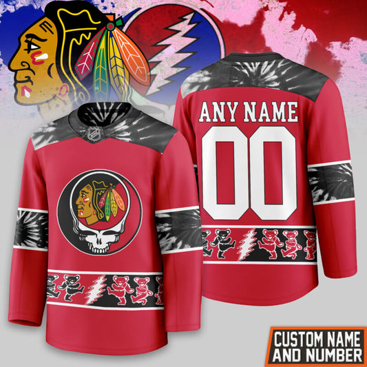 [SUPER SALE] NEW CUSTOMIZED NHL08 CBH CHICAGO BLACKHAWKS UNISEX HOCKEY JERSEY