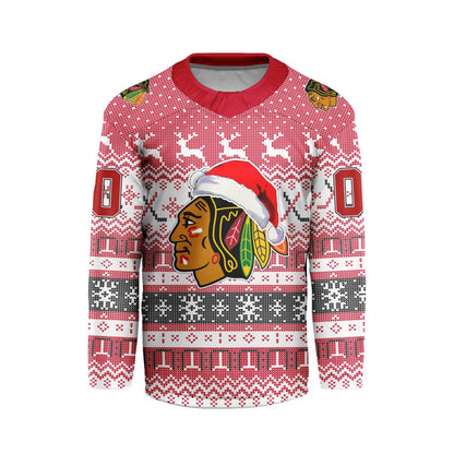 LIMITED EDITION - NEW CUSTOMIZED NHL08 CBH CHICAGO BLACKHAWKS LONG SLEEVED T-SHIRT