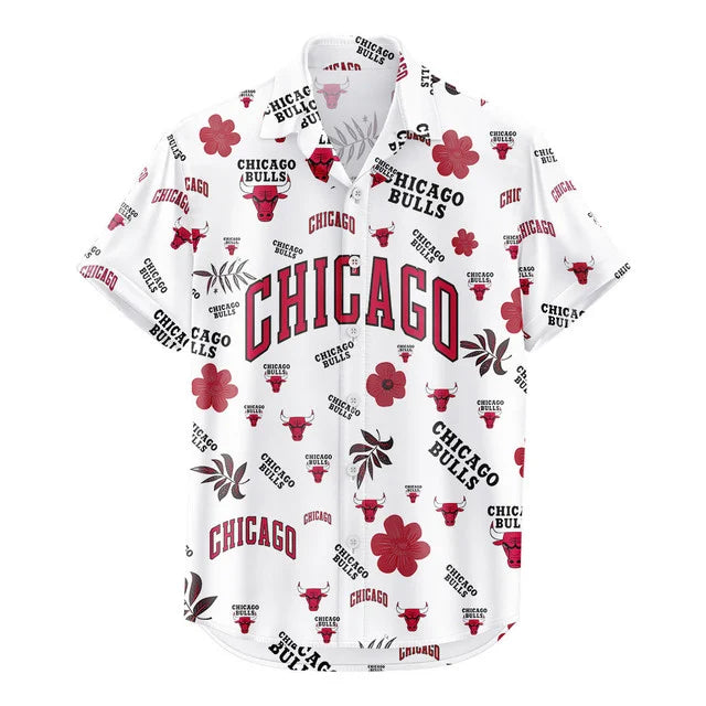LIMITED EDITION - NEW CUSTOMIZED NBA19 CBU CHICAGO BULLS UNISEX HAWAIIAN SHIRT & SHORTS SET