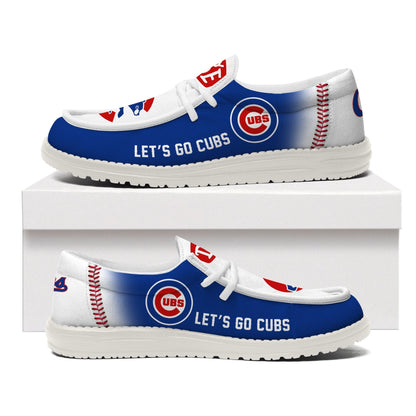 LIMITED EDITION - NEW CUSTOMIZED MLB04 CCS CHICAGO CUBS LOAFER SHOES