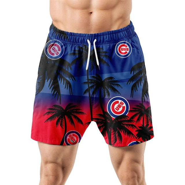 LIMITED EDITION - NEW CUSTOMIZED MLB04 CCS CHICAGO CUBS UNISEX HAWAIIAN SHIRT & SHORTS SET