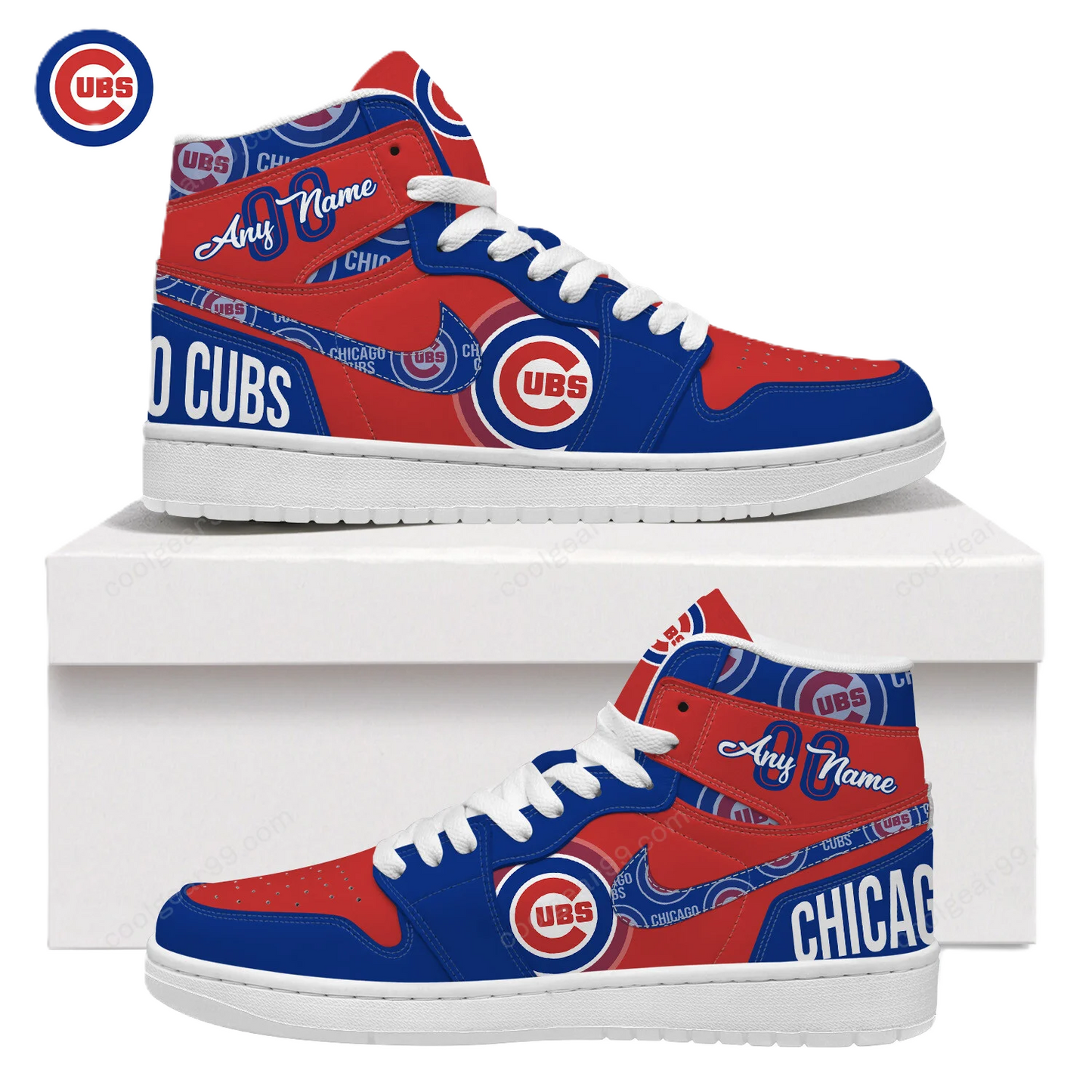 LIMITED EDITION - NEW CUSTOMIZED MLB04 CH CUBS AIR JORDAN SNEAKERS