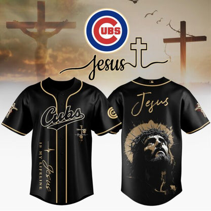 LIMITED EDITION - NEW CUSTOMIZED MLB04 CCS CHICAGO CUBS x JESUS CHRIST JERSEY