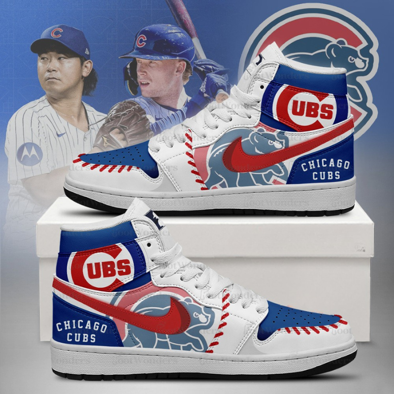 LIMITED EDITION - NEW CUSTOMIZED MLB04 CCS CHICAGO CUBS AIR JORDAN SNEAKERS