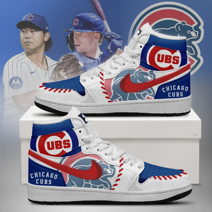 LIMITED EDITION - NEW CUSTOMIZED MLB04 CCS CHICAGO CUBS AIR JORDAN SNEAKERS