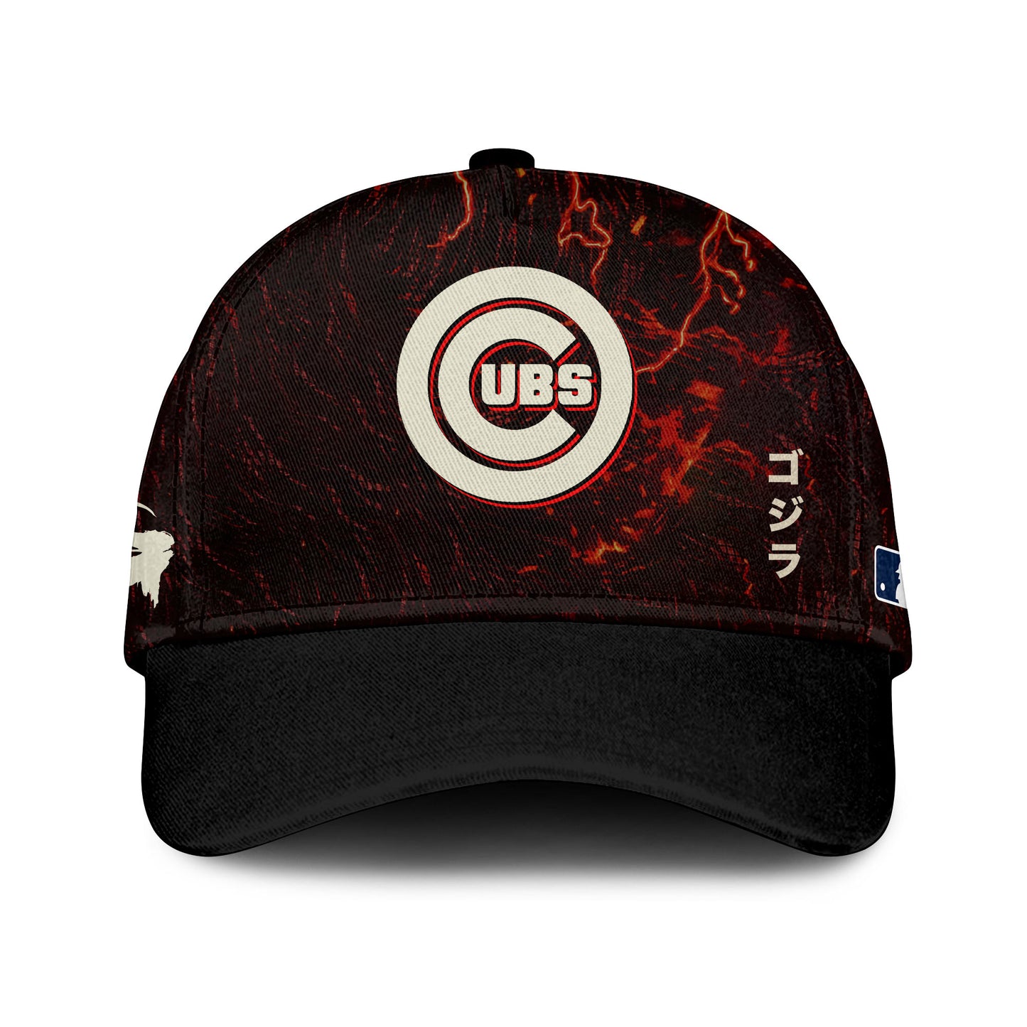 LIMITED EDITION - NEW CUSTOMIZED MLB04 CCS CHICAGO CUBS x GODZILLA BASEBALL JERSEY & CAP