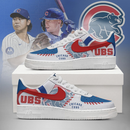 LIMITED EDITION - NEW CUSTOMIZED MLB04 CH CUBS AF1 SHOES