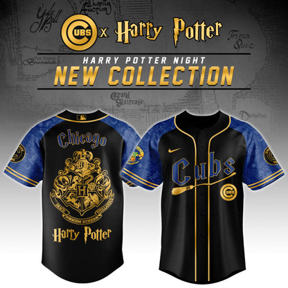 [FLASH SALE] NEW CUSTOMIZED MLB04 CH CUBS x HARRY POTTER BASEBALL JERSEY & CAP