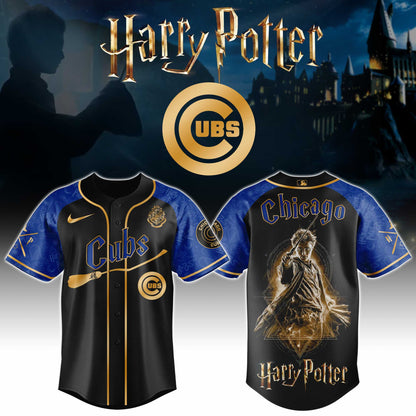 LIMITED EDITION - NEW CUSTOMIZED MLB04 CCS CHICAGO CUBS x HARRY POTTER BASEBALL JERSEY & CAP