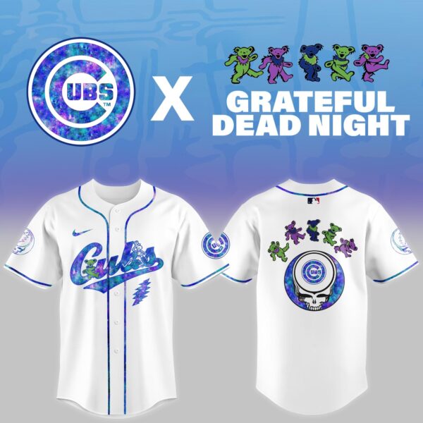 LIMITED EDITION - NEW CUSTOMIZED MLB04 CH CUBS x GRATEFUL DEAD BASEBALL JERSEY