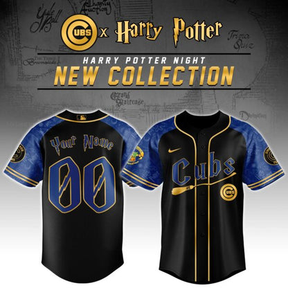 LIMITED EDITION - NEW CUSTOMIZED MLB04 CCS CHICAGO CUBS x HARRY POTTER BASEBALL JERSEY