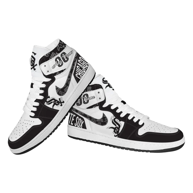 LIMITED EDITION - NEW CUSTOMIZED MLB26 CW SOX AIR JORDAN SNEAKERS