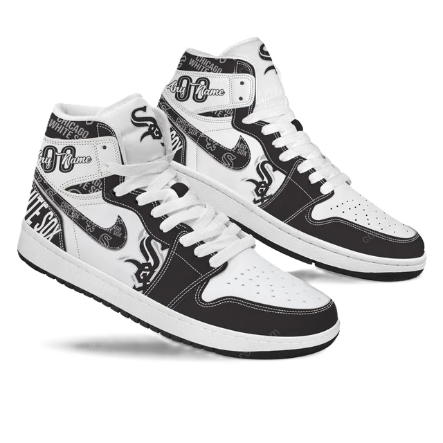 LIMITED EDITION - NEW CUSTOMIZED MLB26 CW SOX AIR JORDAN SNEAKERS