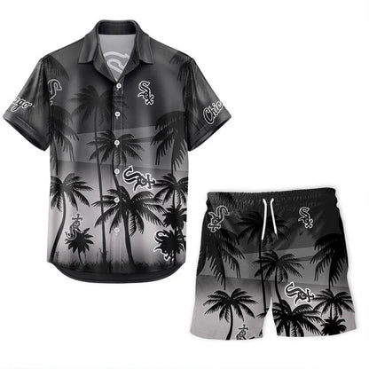 LIMITED EDITION - NEW CUSTOMIZED MLB03 BRS BOSTON RED SOX UNISEX HAWAIIAN SHIRT & SHORTS SET