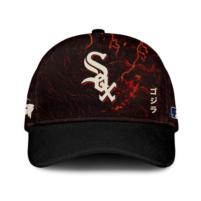 LIMITED EDITION - NEW CUSTOMIZED MLB26 CWS CHICAGO WHITE SOX x GODZILLA BASEBALL JERSEY & CAP