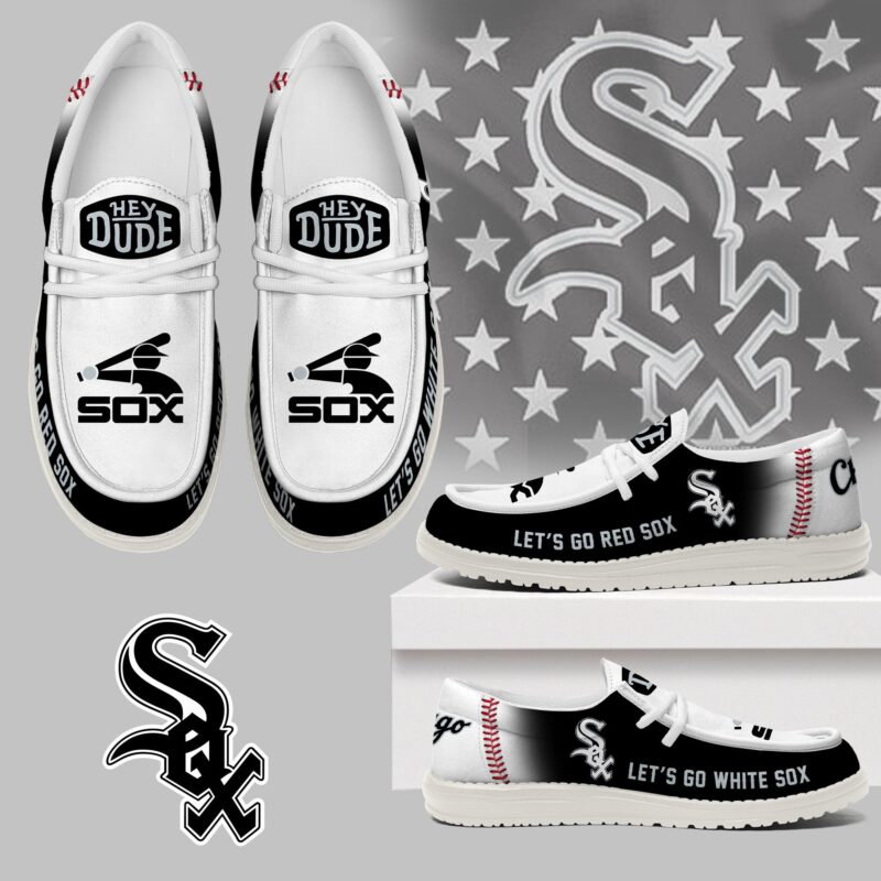 LIMITED EDITION - NEW CUSTOMIZED MLB26 CWS CHICAGO WHITE SOX LOAFER SHOES