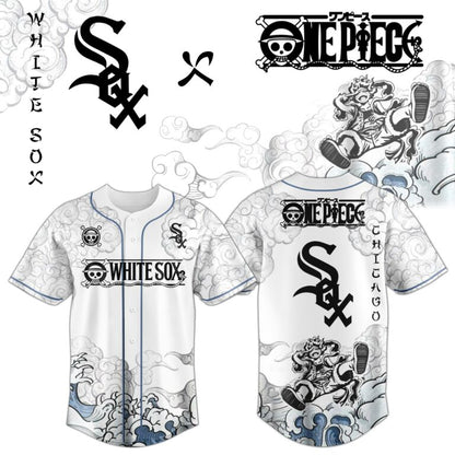 LIMITED EDITION - NEW CUSTOMIZED MLB26 CWS CHICAGO WHITE SOX x ONE PIECE BASEBALL JERSEY & CAP