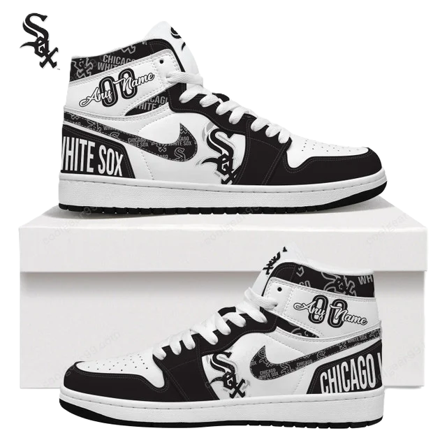 LIMITED EDITION - NEW CUSTOMIZED MLB26 CW SOX AIR JORDAN SNEAKERS