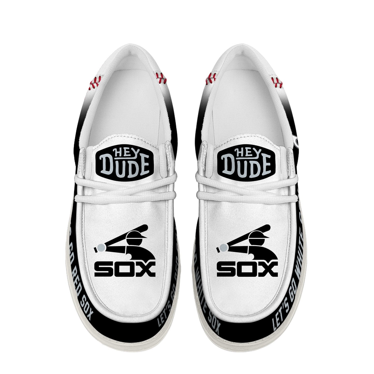 LIMITED EDITION - NEW CUSTOMIZED MLB26 CWS CHICAGO WHITE SOX LOAFER SHOES