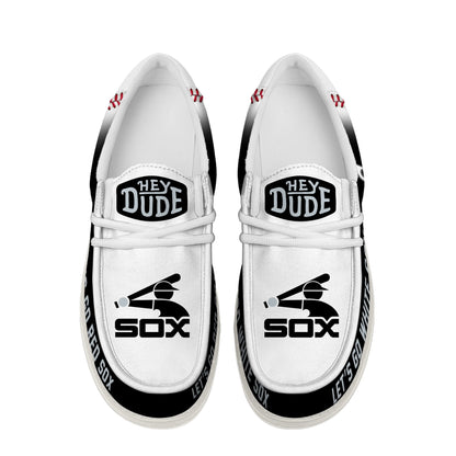 LIMITED EDITION - NEW CUSTOMIZED MLB26 CWS CHICAGO WHITE SOX LOAFER SHOES