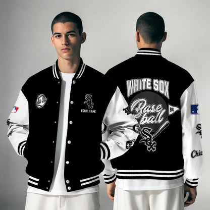 LIMITED EDITION - NEW PREMIUM MLB26 CWS CHICAGO WHITE SOX SATIN VARSITY JACKET