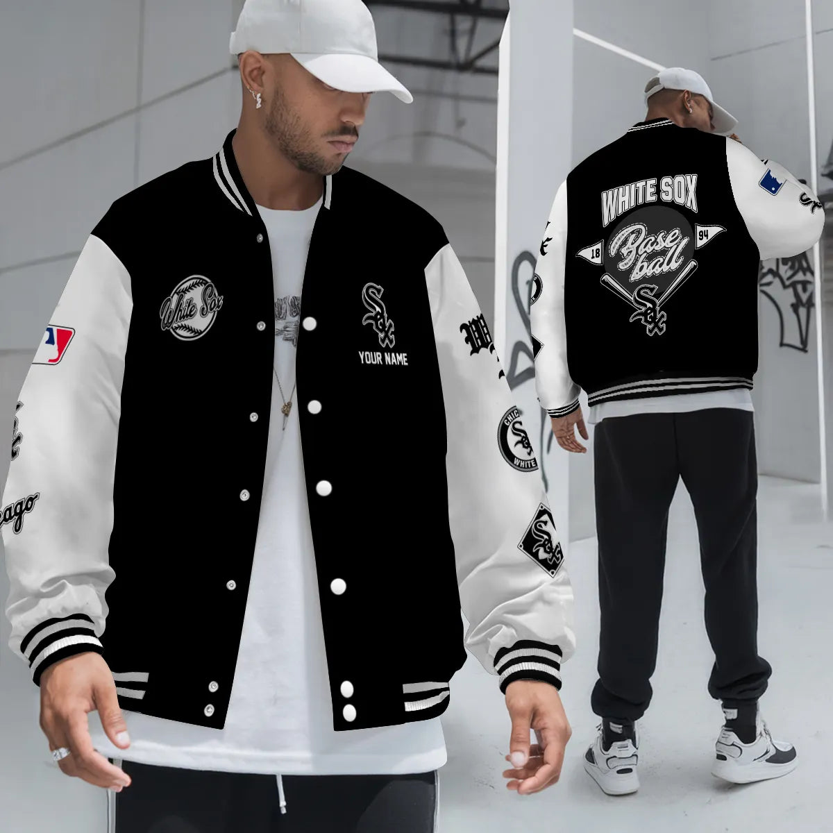LIMITED EDITION - NEW PREMIUM MLB26 CWS CHICAGO WHITE SOX SATIN VARSITY JACKET