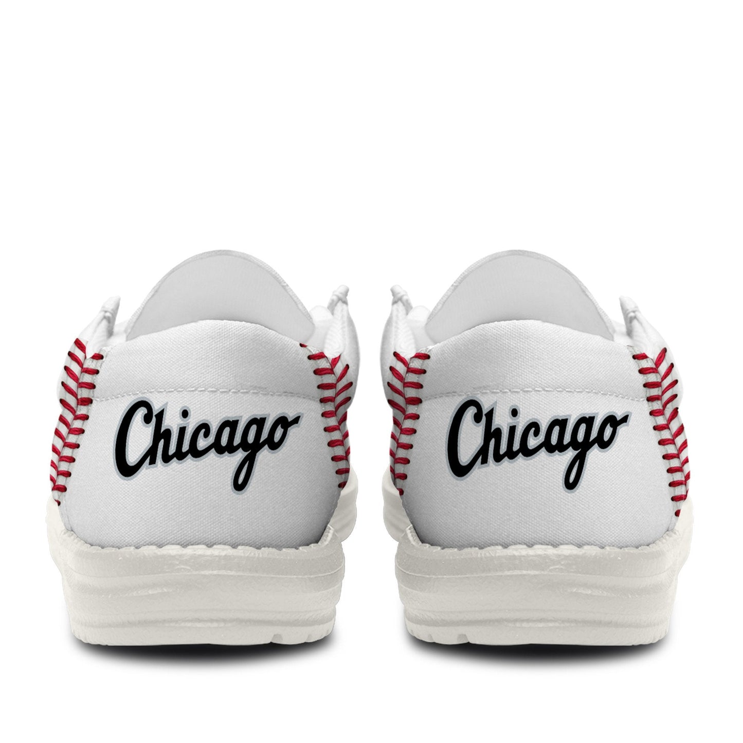 LIMITED EDITION - NEW CUSTOMIZED MLB26 CWS CHICAGO WHITE SOX LOAFER SHOES