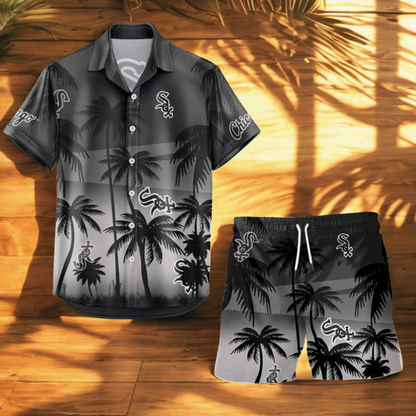 LIMITED EDITION - NEW CUSTOMIZED MLB26 CWS CHICAGO WHITE SOX UNISEX HAWAIIAN SHIRT & SHORTS SET