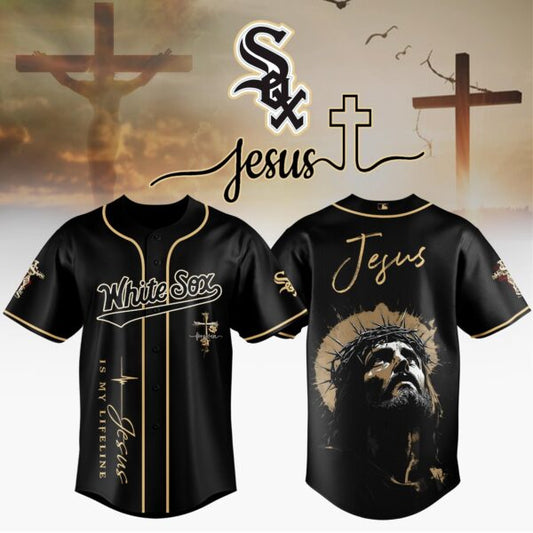 LIMITED EDITION - NEW CUSTOMIZED MLB26 CWS CHICAGO WHITE SOX x JESUS CHRIST JERSEY