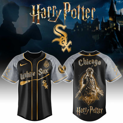 LIMITED EDITION - NEW CUSTOMIZED MLB26 CWS CHICAGO WHITE SOX x HARRY POTTER BASEBALL JERSEY & CAP