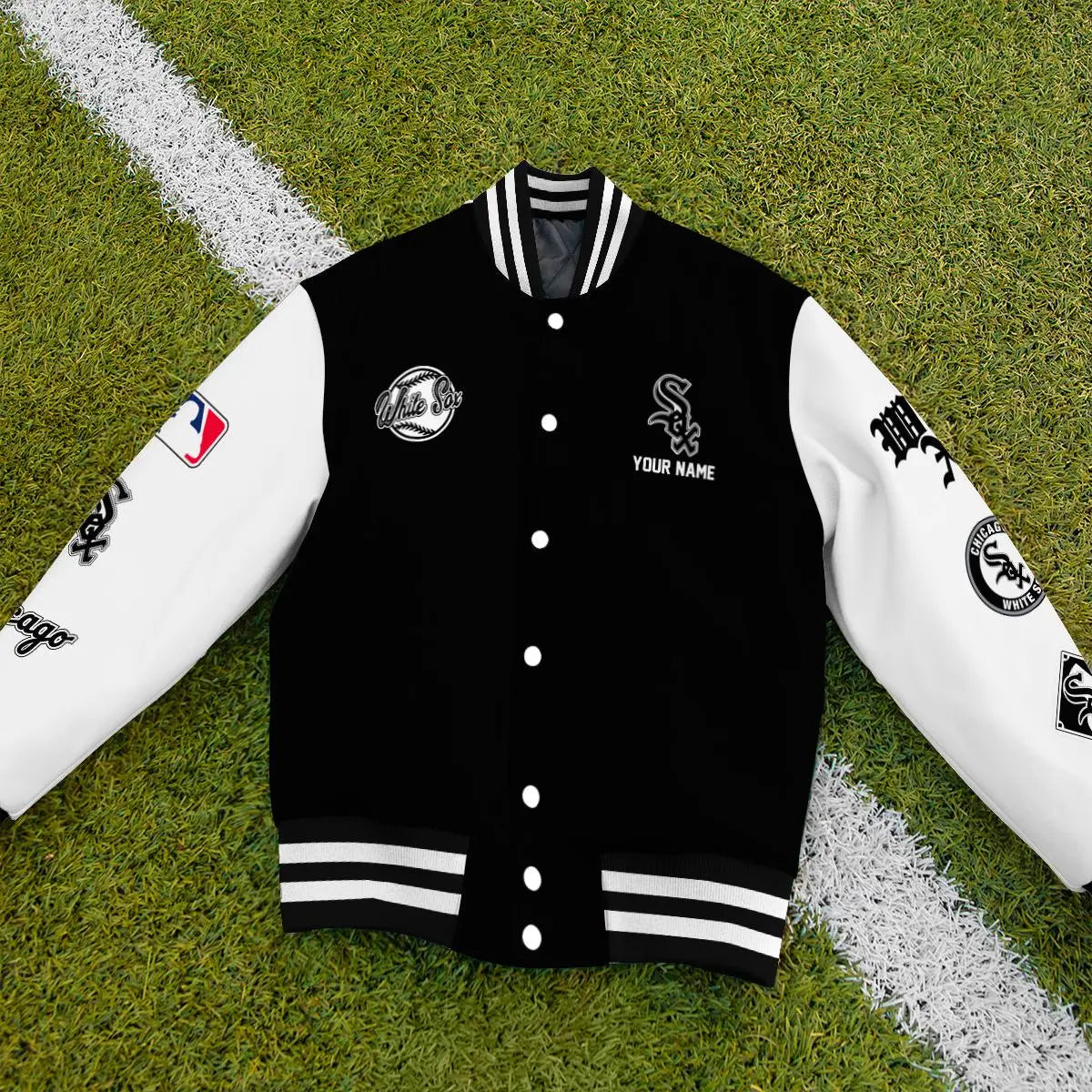 LIMITED EDITION - NEW PREMIUM MLB26 CWS CHICAGO WHITE SOX SATIN VARSITY JACKET