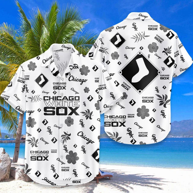 LIMITED EDITION - NEW CUSTOMIZED MLB26 CWS CHICAGO WHITE SOX UNISEX HAWAIIAN SHIRT & SHORTS SET