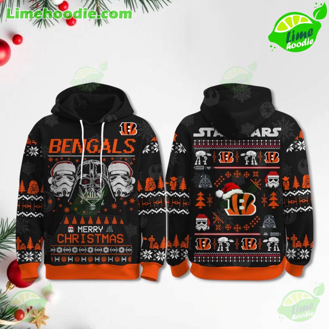 LIMITED EDITION - NEW CUSTOMIZED NFL16 CCB CINCINNATI BENGALS MERRY CHRISTMAS HOODIE, ZIP HOODIE, SWEATSHIRT