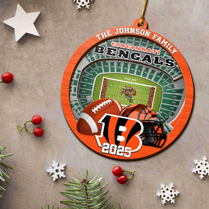LIMITED EDITION - NEW CUSTOMIZED NFL16 CCB CINCINNATI BENGALS ORNAMENT