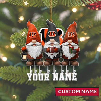 LIMITED EDITION - NEW CUSTOMIZED NFL16 CCB CINCINNATI BENGALS ORNAMENT