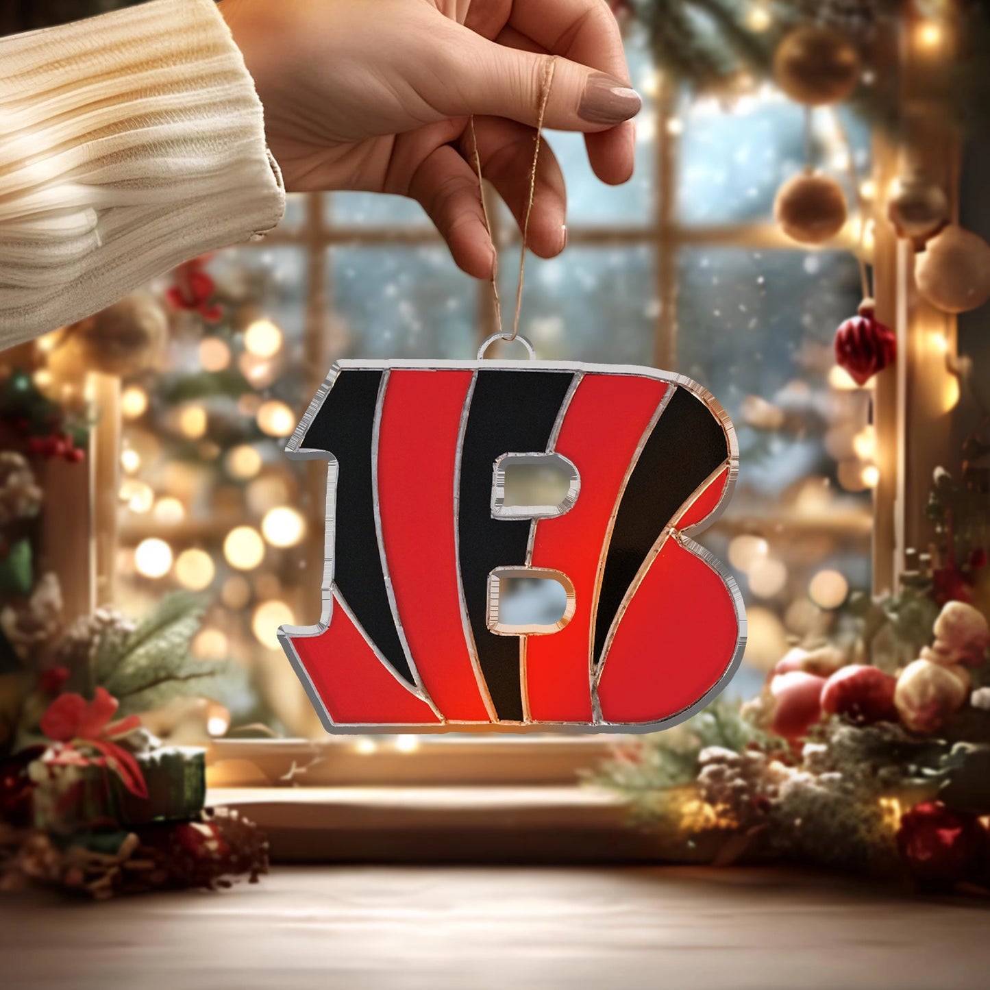 LIMITED EDITION - NEW CUSTOMIZED NFL16 CCB CINCINNATI BENGALS ACRYLIC ORNAMENT