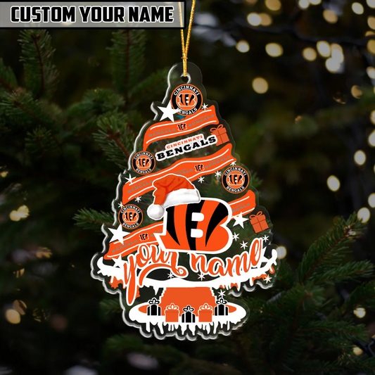 LIMITED EDITION - NEW CUSTOMIZED NFL16 CCB CINCINNATI BENGALS ORNAMENT