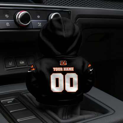 LIMITED EDITION - NEW CUSTOMIZED NFL16 CCB CINCINNATI BENGALS AUTOMOTIVE HOODIE SHIFT KNOB COVER
