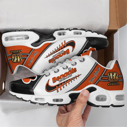 LIMITED EDITION - NEW CUSTOMIZED NFL16 CCB CINCINNATI BENGALS UNISEX AIR MAX PLUS SNEAKERS