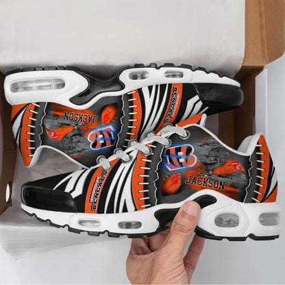 LIMITED EDITION - NEW CUSTOMIZED NFL16 CCB CINCINNATI BENGALS UNISEX AIR MAX PLUS SNEAKERS