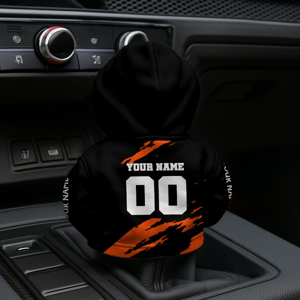 LIMITED EDITION - NEW CUSTOMIZED NFL16 CCB CINCINNATI BENGALS CAR HOODIE SHIFT KNOB COVER