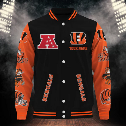 LIMITED EDITION - NEW CUSTOMIZED NFL16 CCB CINCINNATI BENGALS BASEBALL JACKET