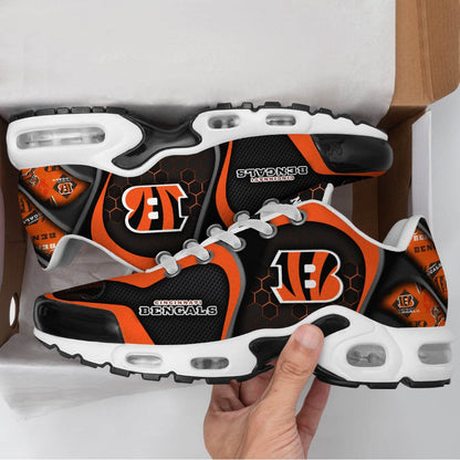 LIMITED EDITION - NEW CUSTOMIZED NFL16 CCB CINCINNATI BENGALS UNISEX AIR MAX PLUS SNEAKERS