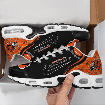 LIMITED EDITION - NEW CUSTOMIZED NFL16 CCB CINCINNATI BENGALS UNISEX AIR MAX PLUS SNEAKERS