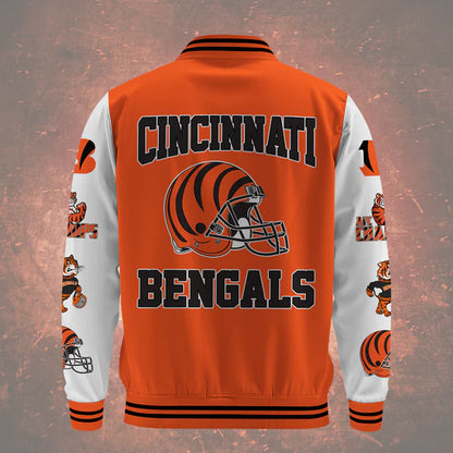 LIMITED EDITION - NEW CUSTOMIZED NFL16 CCB CINCINNATI BENGALS BASEBALL JACKET