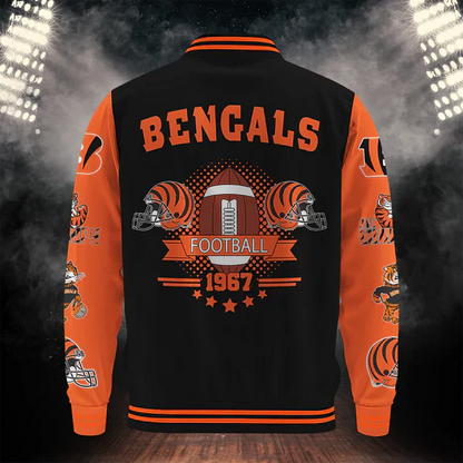 LIMITED EDITION - NEW CUSTOMIZED NFL16 CCB CINCINNATI BENGALS BASEBALL JACKET