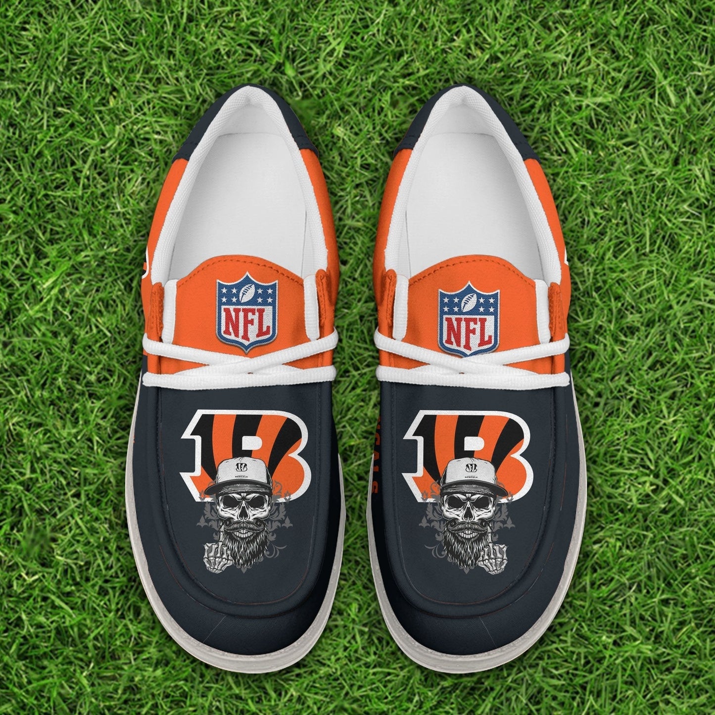 LIMITED EDITION - NEW CUSTOMIZED NFL16 CCB CINCINNATI BENGALS LOAFER SHOES