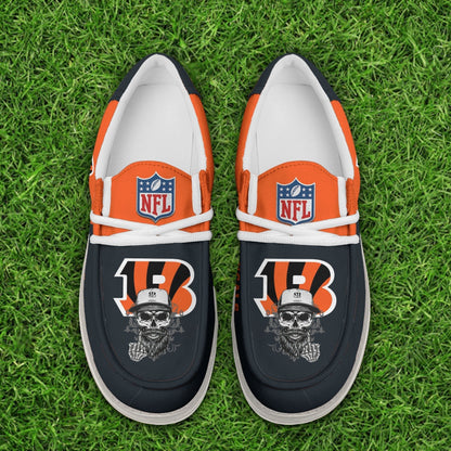 LIMITED EDITION - NEW CUSTOMIZED NFL16 CCB CINCINNATI BENGALS LOAFER SHOES